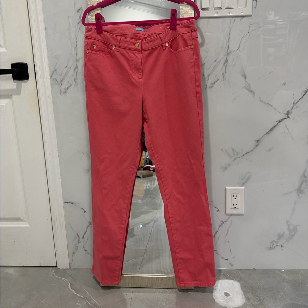 J McLaughlin Women’s Coral Pink Stretch Jeans size 14